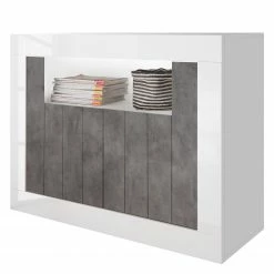 LC Spa Buffet Urbino - Imitation béton / Blanc