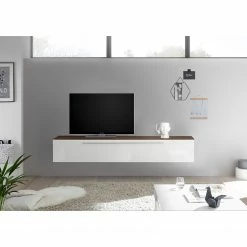 LC Spa Meuble TV Infinity - Blanc / Imitation noyer foncé -loftscape Boutique 1000178631 211006 105808000024 MOOD DETAILS P000000001000178631 mood