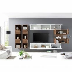 LC Spa Ensemble meubles TV Infinity IX (5 él.) - Blanc / Imitation noyer foncé 11 LC Spa Ensemble meubles TV Infinity IX (5 él.) - Blanc / Imitation noyer foncé -loftscape Boutique 1000178649 190807 06303500183 MOOD DETAILS P000000001000178649 mood