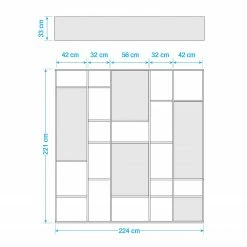 Loftscape Bibliothèque Emporior VII - Blanc brillant - Largeur : 224 cm 7 Loftscape Bibliothèque Emporior VII - Blanc brillant - Largeur : 224 cm -loftscape Boutique 1000178982 190801 08301600051 SKETCH DETAILS P000000001000178982 sketch