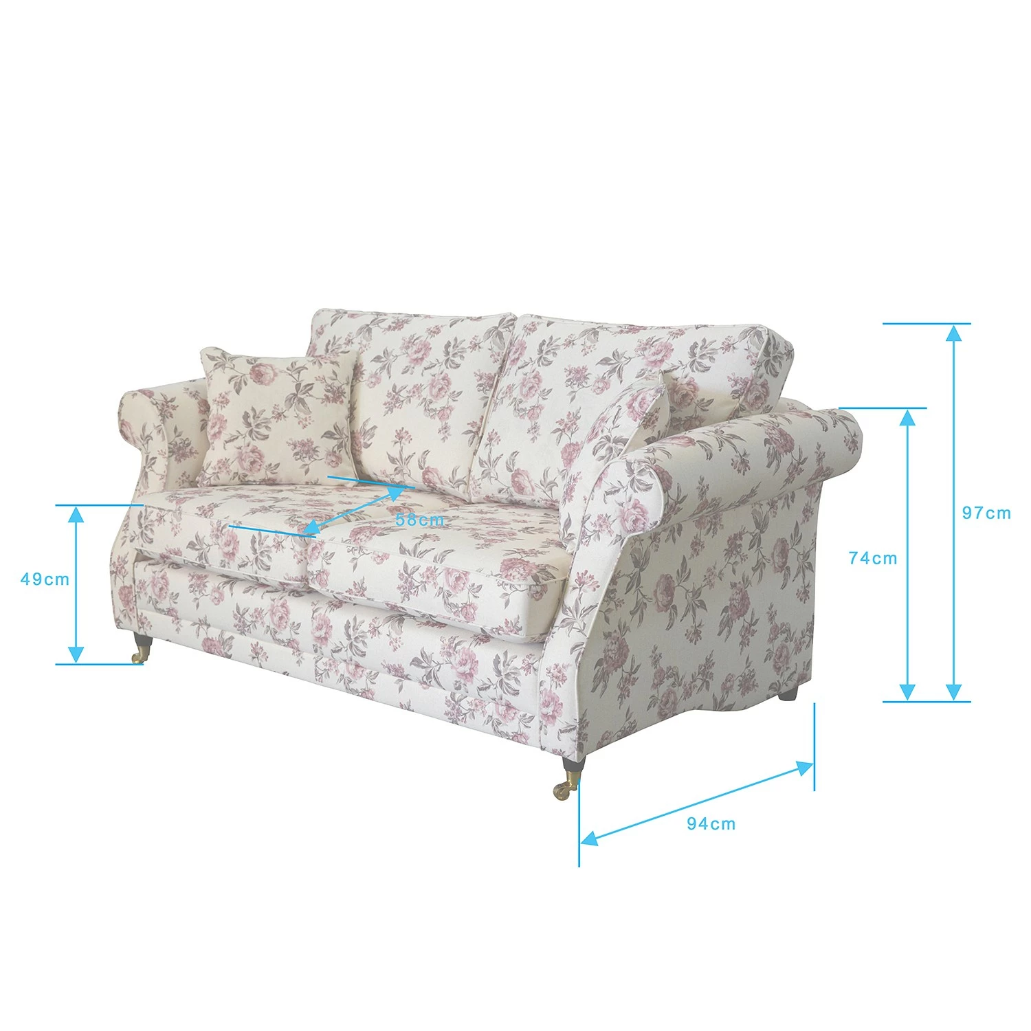 Maison Belfort Canapé Killara (2 places) - Velours - Bleu marine 18 Maison Belfort Canapé Killara (2 places) - Velours - Bleu marine – Image 16