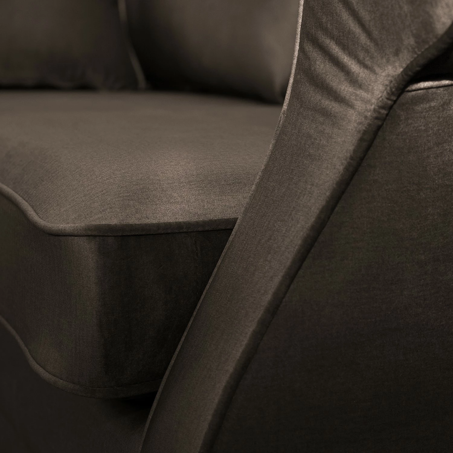 Maison Belfort Canapé Killara (3 places) - Velours - Marron foncé 14 Maison Belfort Canapé Killara (3 places) - Velours - Marron foncé – Image 12