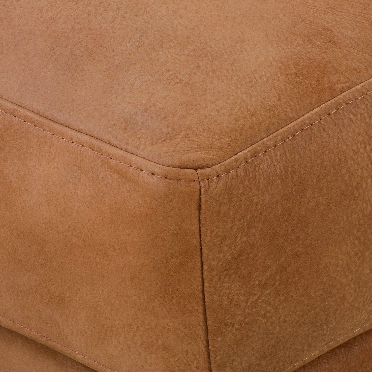 Ars manufacti Repose-pieds capitonné Lurrip I - Cuir véritable - Cognac 9 Ars manufacti Repose-pieds capitonné Lurrip I - Cuir véritable - Cognac – Image 7