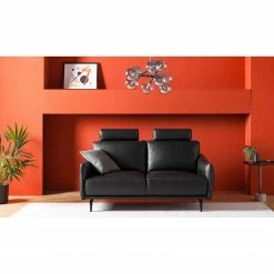 Studio Copenhagen Canapé Harlev (2 places) - Cuir véritable - Noir -loftscape Boutique 1000179417 200421 11333800005 MOOD DETAILS P000000001000179417 mood