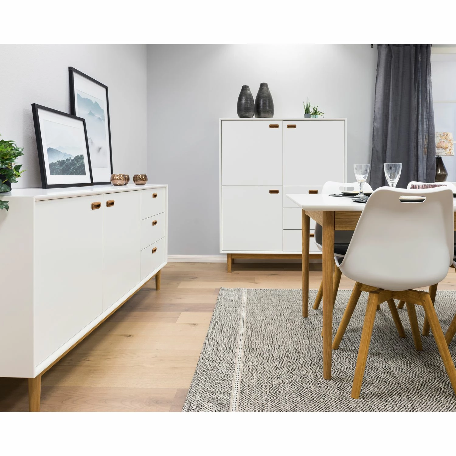 Tenzo Buffet haut Svea - Blanc / Imitation chêne 6 Tenzo Buffet haut Svea - Blanc / Imitation chêne – Image 4