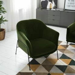 Studio Copenhagen Fauteuil Lubz - Velours - Vert foncé -loftscape Boutique 1000179434 200320 15320600020 DETAILS P000000001000179434