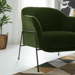 Studio Copenhagen Fauteuil Lubz - Velours - Vert foncé -loftscape Boutique 1000179434 200320 15321000022 DETAILS P000000001000179434
