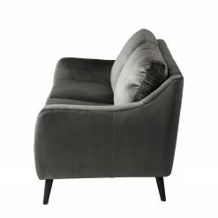 Jack & Alice Canapé Tennyson (3 places) - Velours - Gris -loftscape Boutique 1000180140 200727 14464400011 DETAILS P000000001000180140