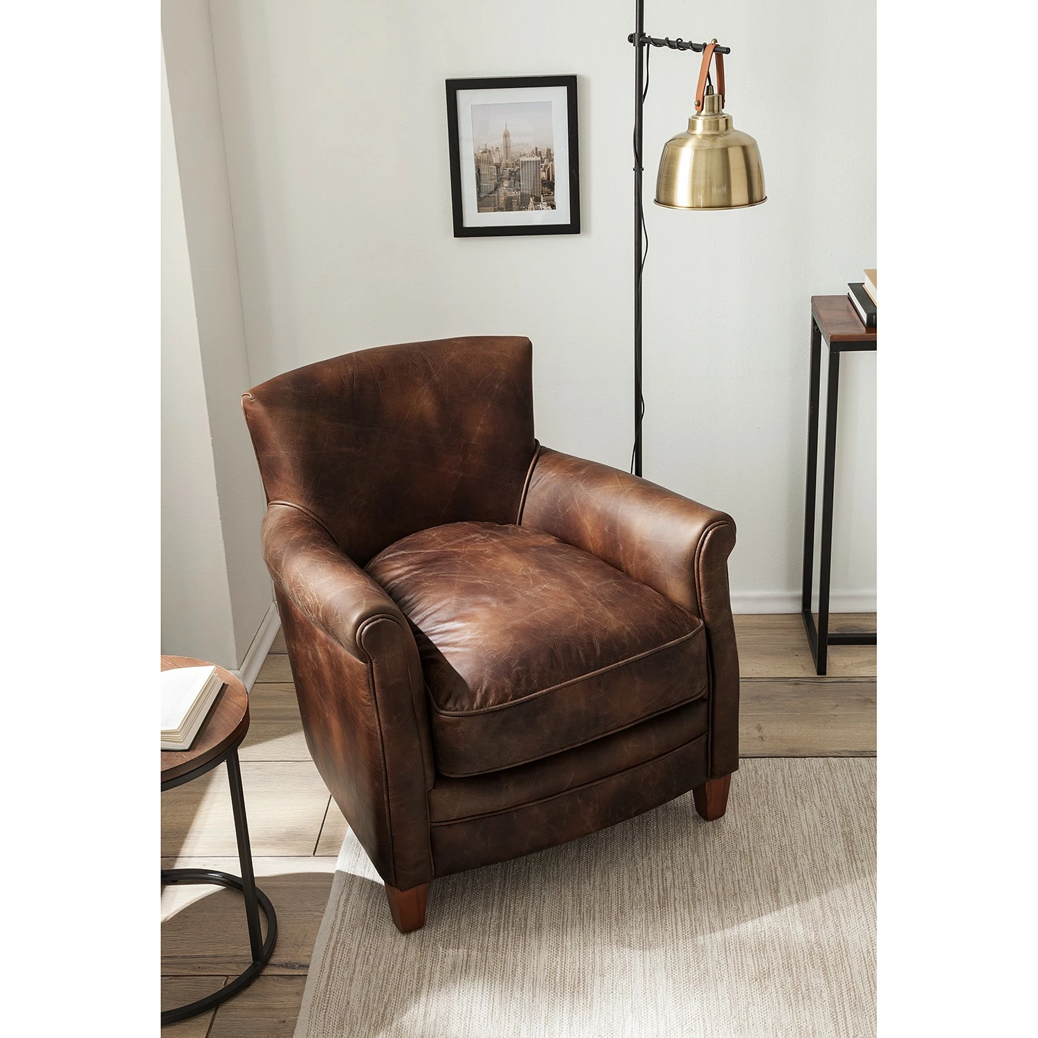Maison Belfort Fauteuil Katira - Cuir - Marron 5 Maison Belfort Fauteuil Katira - Cuir - Marron – Image 3