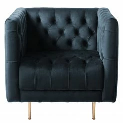 Jack & Alice Fauteuil Reynella - Velours - Bleu marine -loftscape Boutique 1000180878 201021 13453700002 DETAILS P000000001000180878