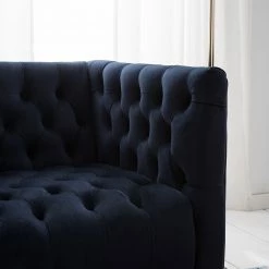 Jack & Alice Fauteuil Reynella - Velours - Bleu marine -loftscape Boutique 1000180878 210202 11335300003 DETAILS P000000001000180878