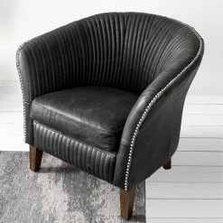 Ars manufacti Fauteuil Membre II - Cuir véritable - Noir -loftscape Boutique 1000180880 210311 10223600007 MOOD DETAILS P000000001000180880 mood