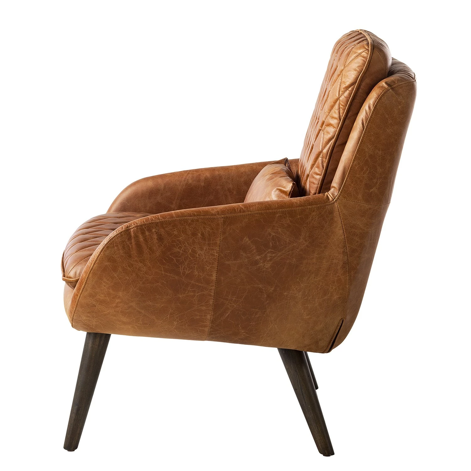 Ars manufacti Fauteuil Belrose II - Cuir véritable - Cognac 7 Ars manufacti Fauteuil Belrose II - Cuir véritable - Cognac – Image 5