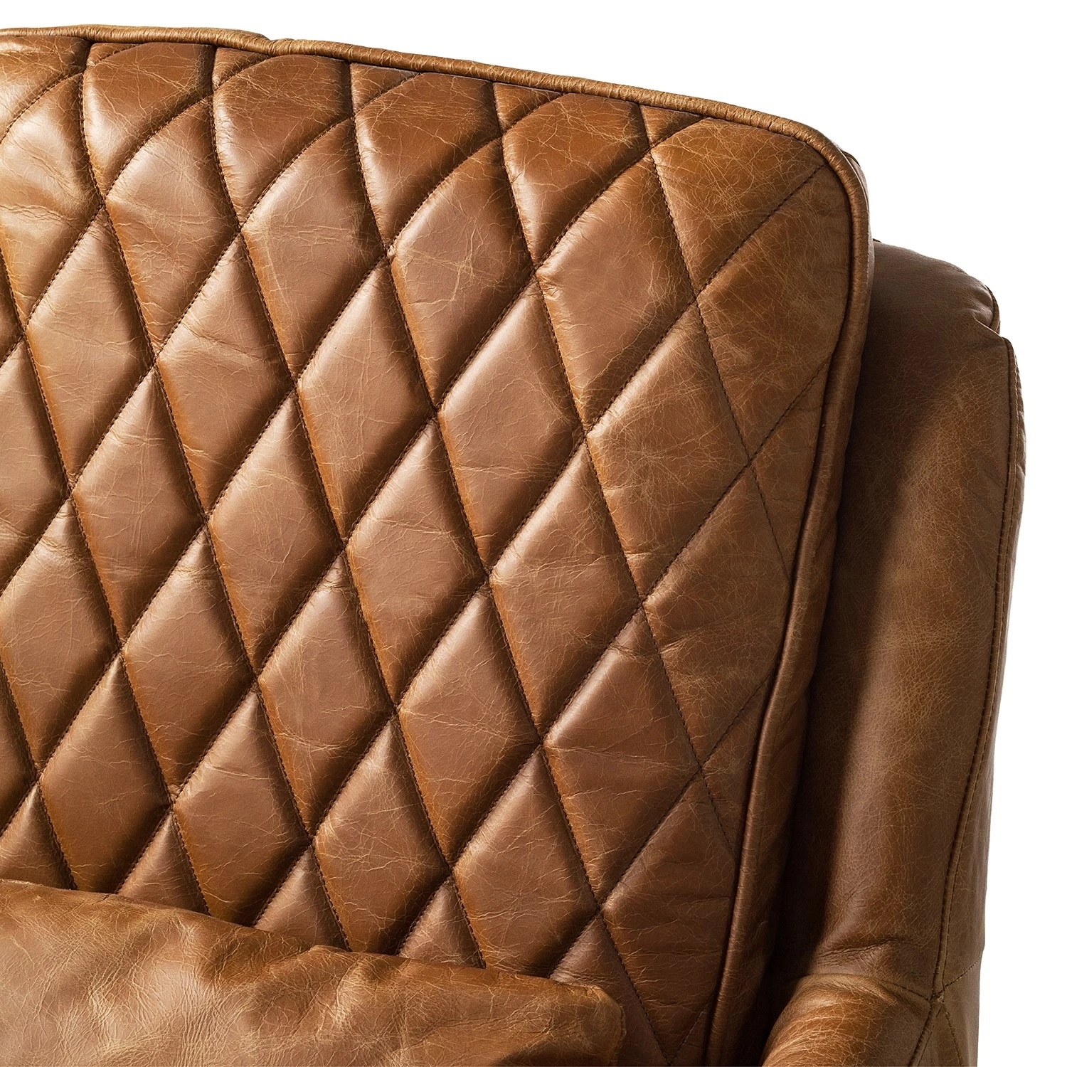 Ars manufacti Fauteuil Belrose II - Cuir véritable - Cognac 10 Ars manufacti Fauteuil Belrose II - Cuir véritable - Cognac – Image 8
