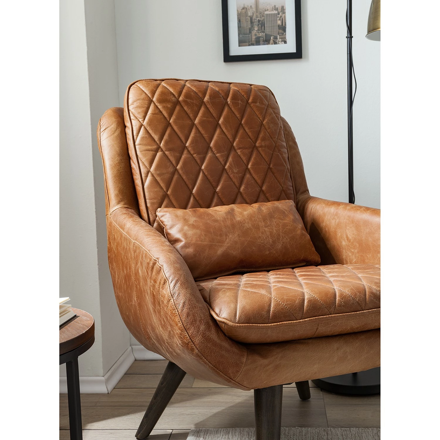 Ars manufacti Fauteuil Belrose II - Cuir véritable - Cognac 13 Ars manufacti Fauteuil Belrose II - Cuir véritable - Cognac – Image 11