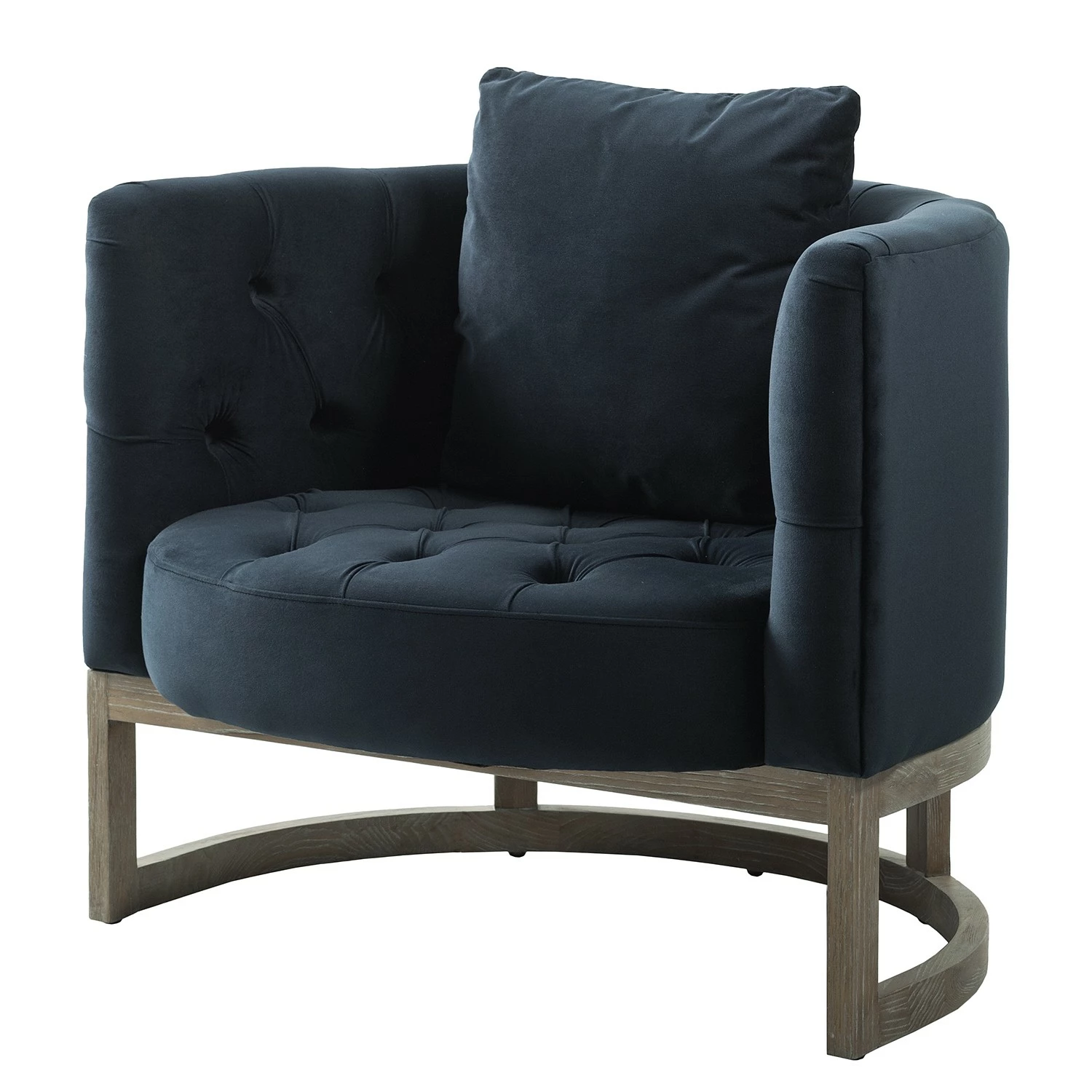 Maison Belfort Fauteuil Drysdale - Velours - Bleu marine 3 Maison Belfort Fauteuil Drysdale - Velours - Bleu marine