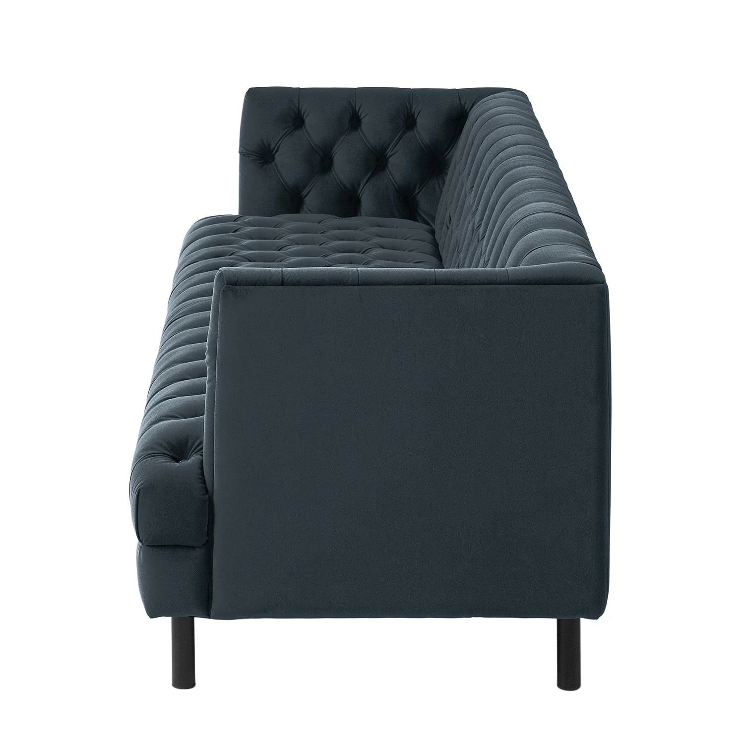 Jack & Alice Canapé Mindarie (3 places) - Velours - Bleu foncé 8 Jack & Alice Canapé Mindarie (3 places) - Velours - Bleu foncé – Image 6