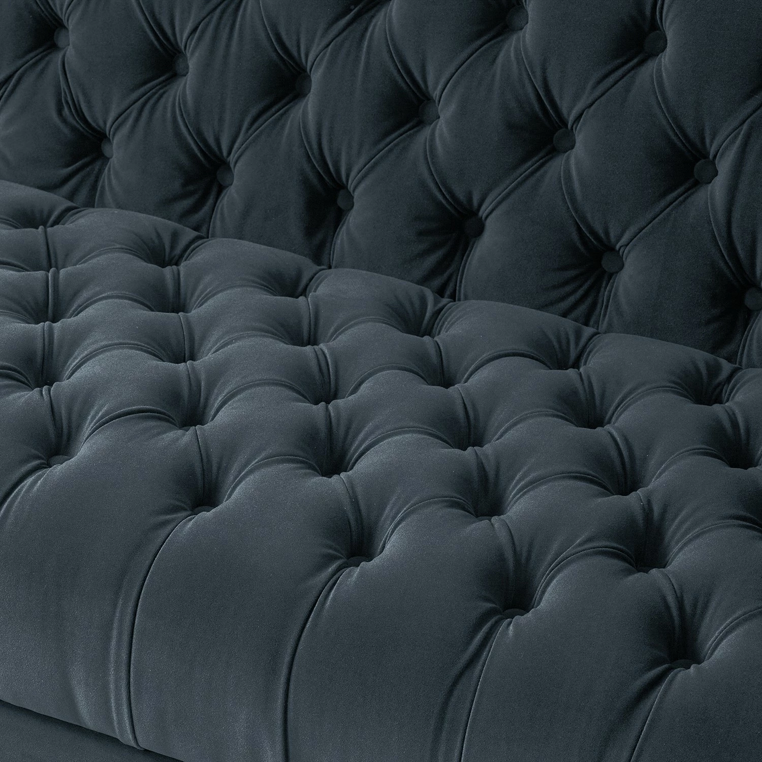 Jack & Alice Canapé Mindarie (3 places) - Velours - Bleu foncé 10 Jack & Alice Canapé Mindarie (3 places) - Velours - Bleu foncé – Image 8