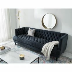 Jack & Alice Canapé Mindarie (3 places) - Velours - Bleu foncé 22 Jack & Alice Canapé Mindarie (3 places) - Velours - Bleu foncé -loftscape Boutique 1000180887 210202 11335500009 MOOD DETAILS P000000001000180887 mood