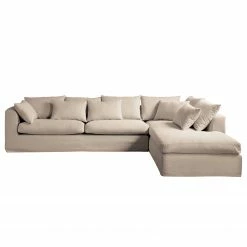 Maison Belfort Canapé d’angle Breves - Tissage à plat - Beige - Méridienne longue à droite (vue de face) -loftscape Boutique 1000181414 190911 09331101757 DETAILS P000000001000181414