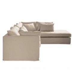 Maison Belfort Canapé d’angle Breves - Tissage à plat - Beige - Méridienne longue à droite (vue de face) -loftscape Boutique 1000181414 190911 09331101758 DETAILS P000000001000181414