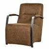 Ars manufacti Fauteuil Quillota - Aspect cuir vieilli - Latte macchiatto