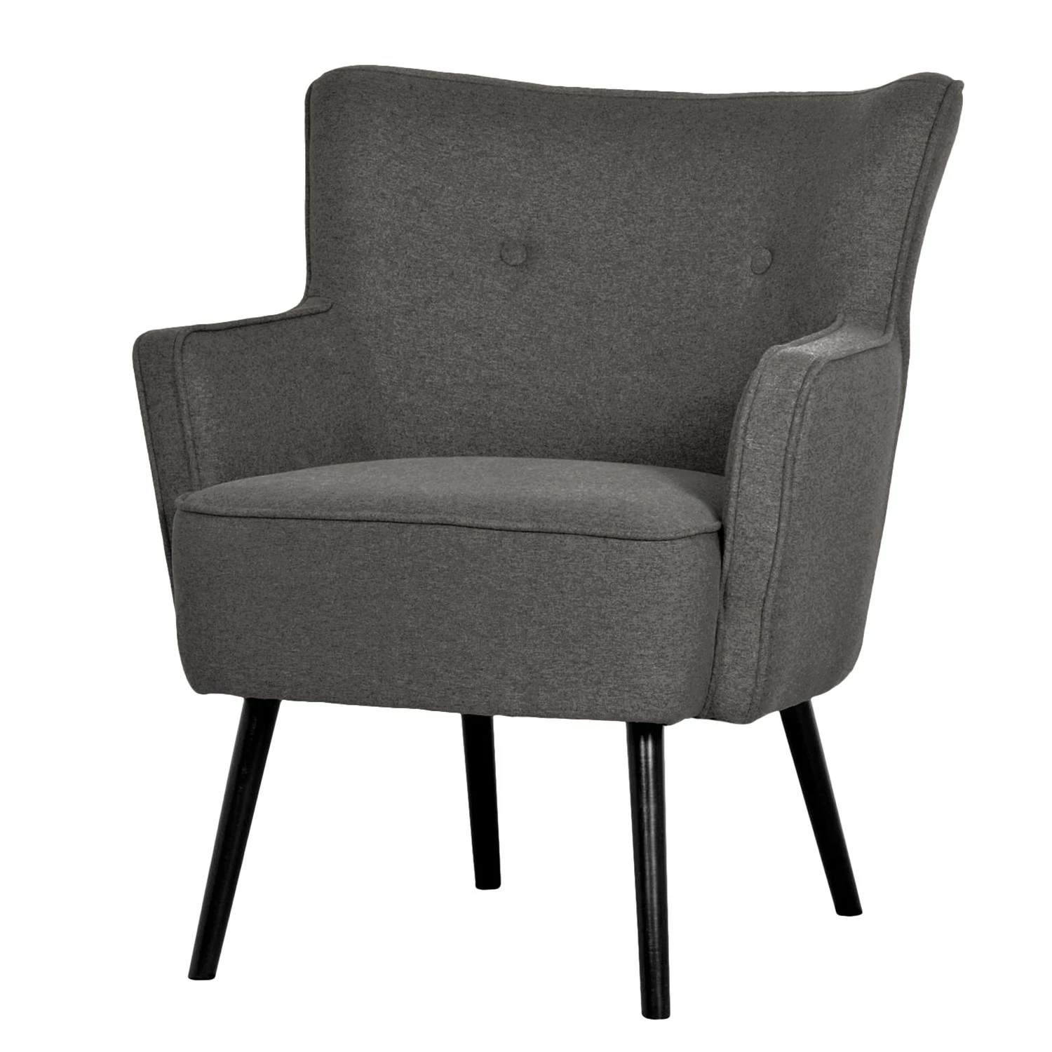 Mørteens Fauteuil Kissing III - Tissu - Noir 3 Mørteens Fauteuil Kissing III - Tissu - Noir