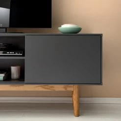 Mørteens Ensemble meubles TV Lindholm IV (3 él.) - Partiellement en chêne massif - Gris -loftscape Boutique 1000182336 200108 13510200025 DETAILS P000000001000182336