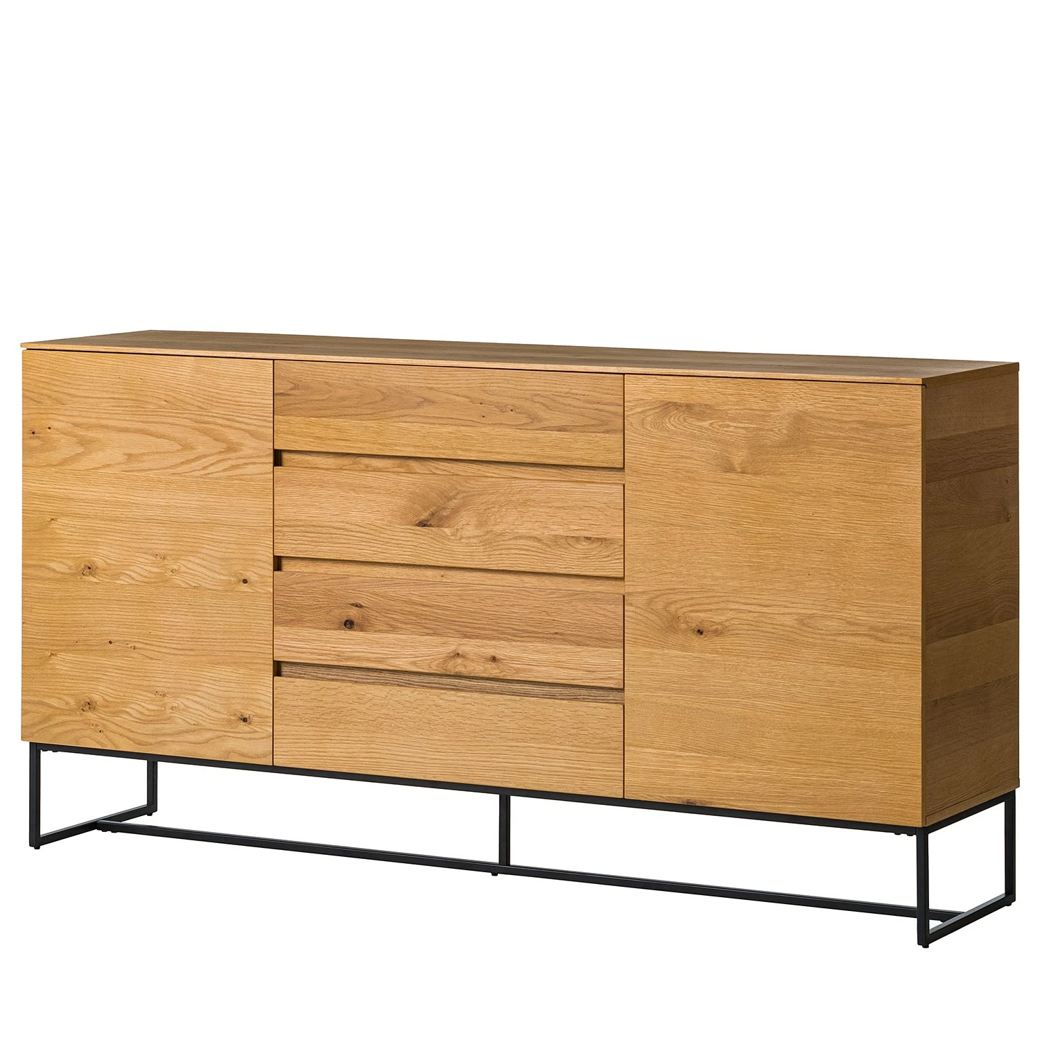 Ars Natura Buffet Nozza II - Placage en bois véritable - Chêne / Noir 3 Ars Natura Buffet Nozza II - Placage en bois véritable - Chêne / Noir