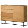 Ars Natura Commode Nozza - Placage en bois véritable - Chêne / Noir -loftscape Boutique 1000182823 200214 14501900027 IMAGE P000000001000182823
