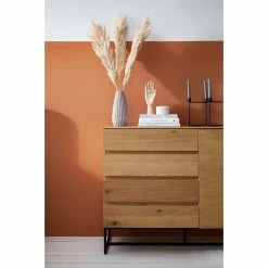 Ars Natura Commode Nozza - Placage en bois véritable - Chêne / Noir -loftscape Boutique 1000182823 200528 16362300033 DETAILS P000000001000182823