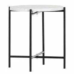 Norrwood Bout de canapé Terrazzo VI - Terrazzo / Métal - Multicolore / Noir