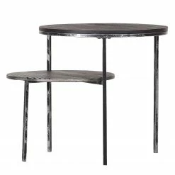 Red Living Table d'appoint Pondo - Acacia massif / Métal - Noir