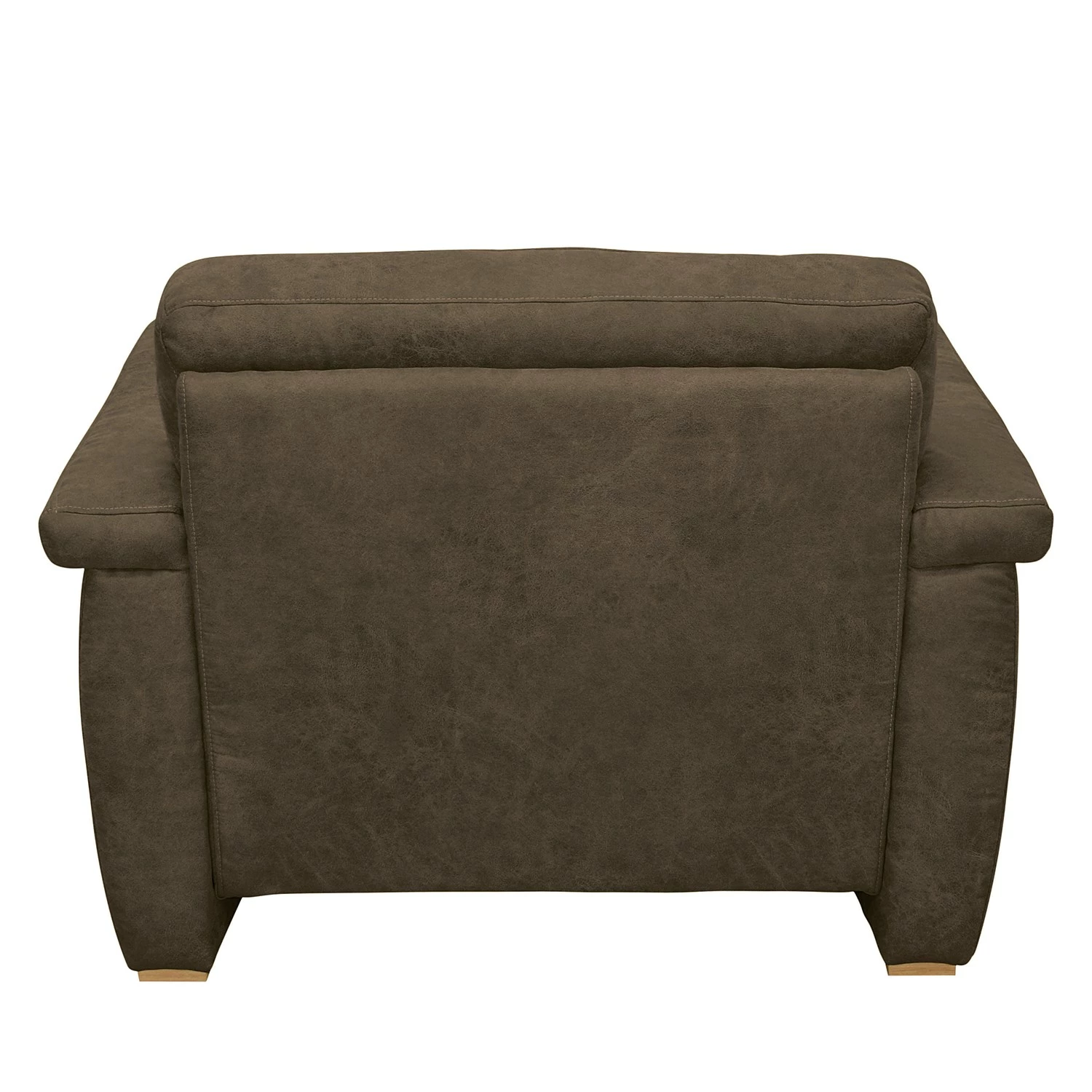 Modoform Fauteuil Picabu - Aspect cuir vieilli - Marron foncé 7 Modoform Fauteuil Picabu - Aspect cuir vieilli - Marron foncé – Image 5