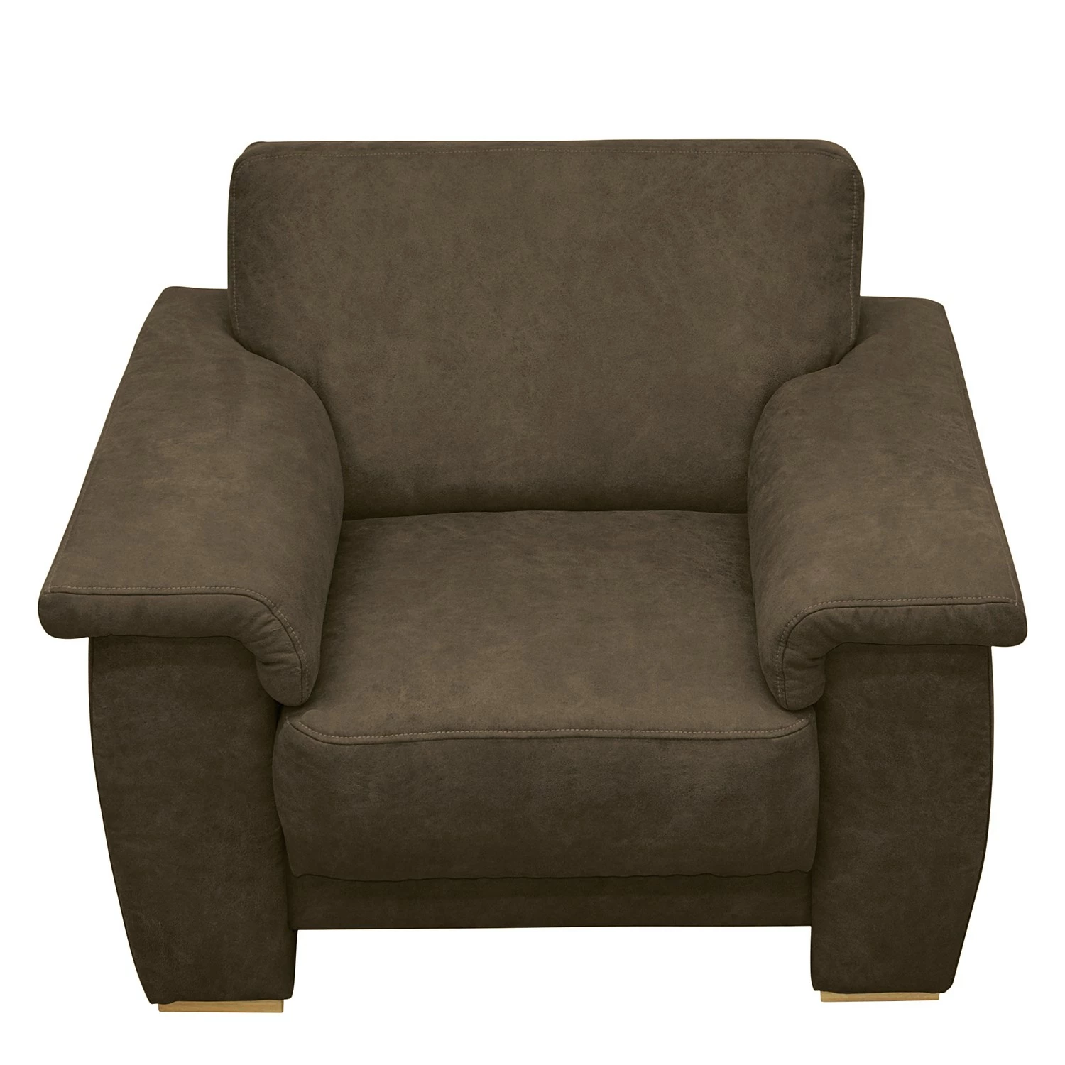 Modoform Fauteuil Picabu - Aspect cuir vieilli - Marron foncé 8 Modoform Fauteuil Picabu - Aspect cuir vieilli - Marron foncé – Image 6