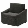 Loftscape Fauteuil convertible Rifton III - Tissu structuré - Noir