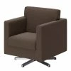 Loftscape Fauteuil Nibley I - Cuir véritable - Marron foncé