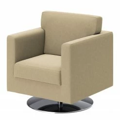 Loftscape Fauteuil Nibley III - Cuir véritable - Cappuccino