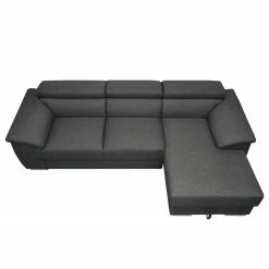 Fredriks Canapé d’angle Swain - Tissu - Anthracite - Méridienne courte à droite (vue de face) - Sans fonction -loftscape Boutique 1000183403 190927 15244902618 DETAILS P000000001000183403