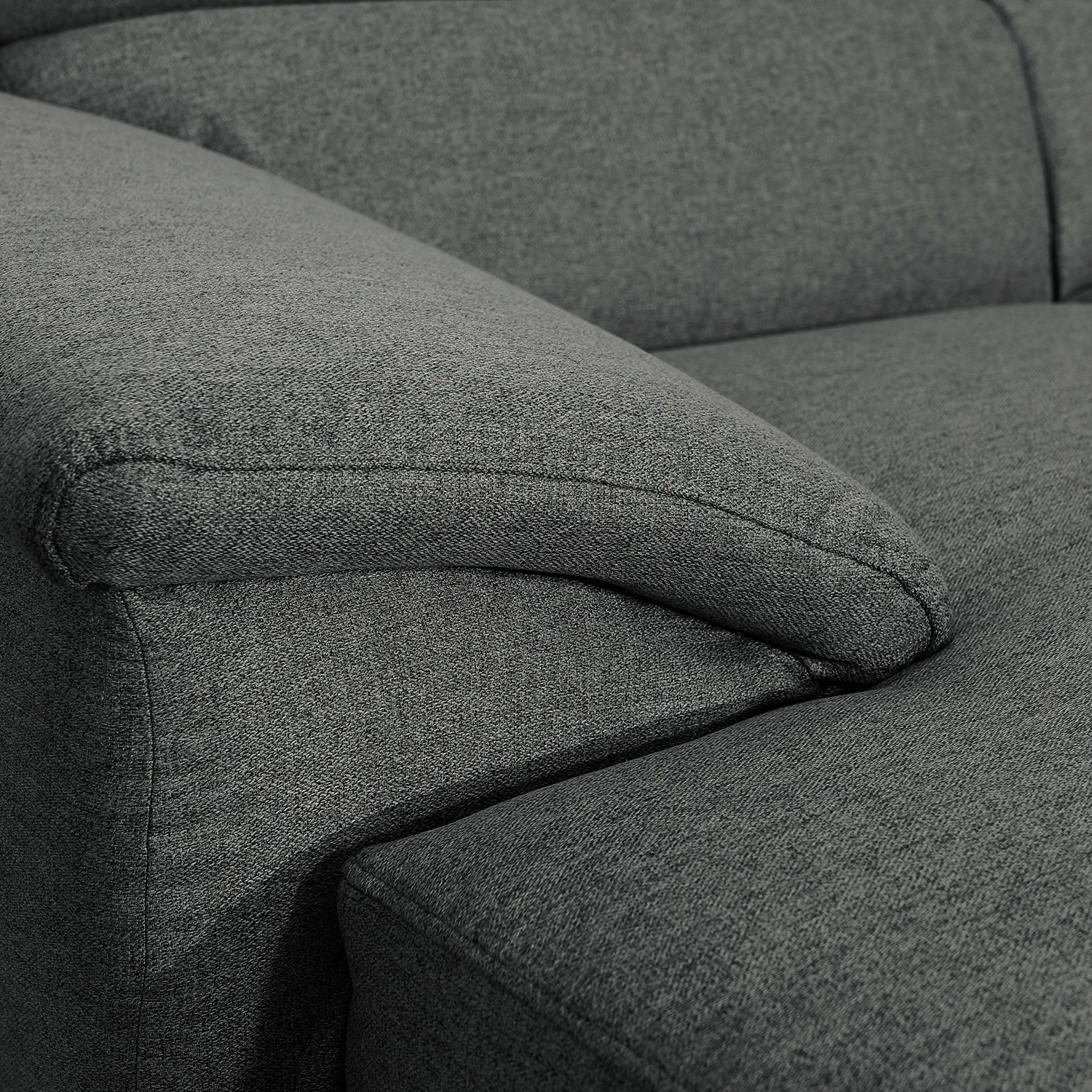 Modoform Canapé panoramique Swain - Tissu - Anthracite - Méridienne courte à gauche (vue de face) - Avec fonction couchage 13 Modoform Canapé panoramique Swain - Tissu - Anthracite - Méridienne courte à gauche (vue de face) - Avec fonction couchage – Image 11