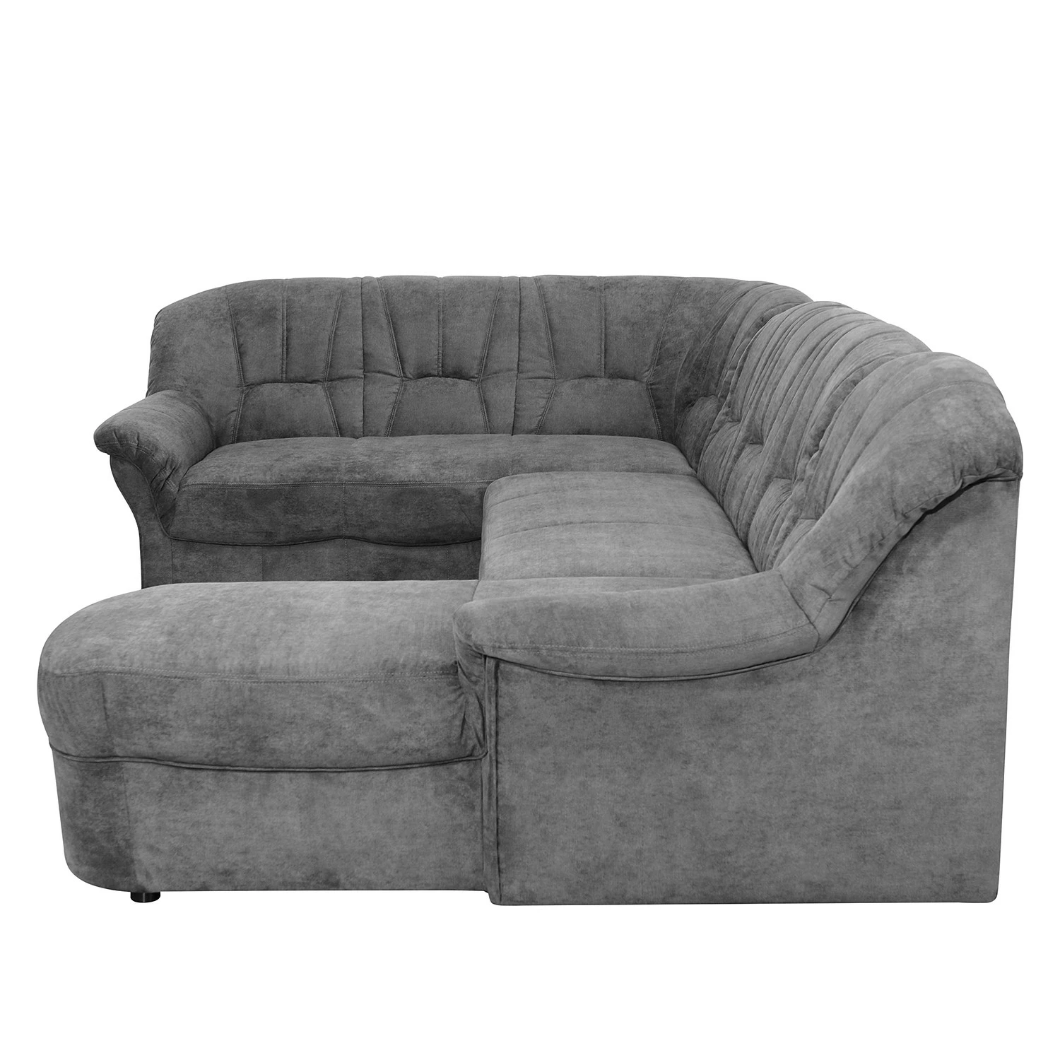 Modoform Canapé panoramique Wells - Tissage à plat - Gris - Méridienne courte à droite / longue à gauche (vue de face) - Sans fonction 6 Modoform Canapé panoramique Wells - Tissage à plat - Gris - Méridienne courte à droite / longue à gauche (vue de face) - Sans fonction – Image 4