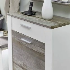 Loftscape Meuble d’entrée Bickley - Blanc / Imitation bois flotté -loftscape Boutique 1000183588 190726 06000400128 DETAILS P000000001000183588