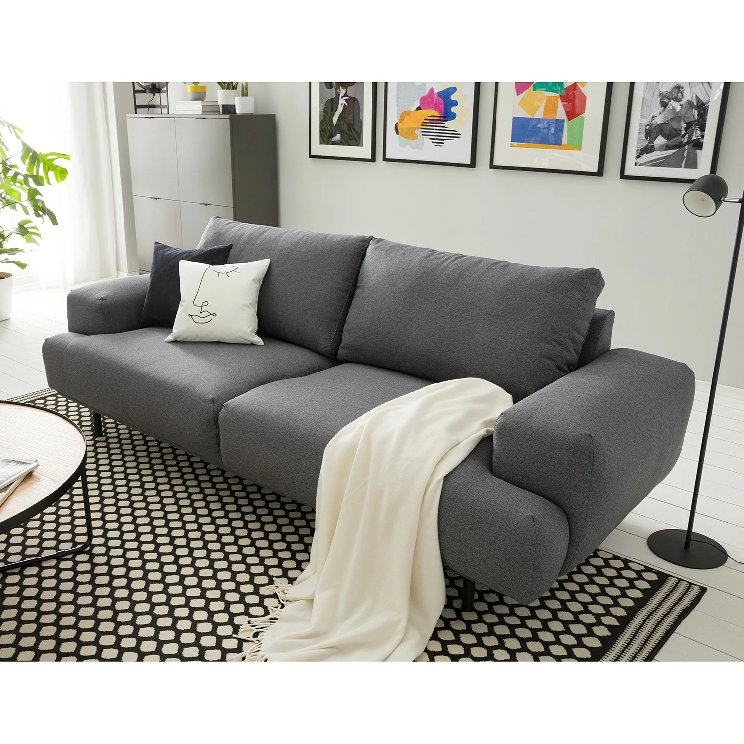 Fredriks Canapé Nampa II (3 places) - Tissu - Gris clair 5 Fredriks Canapé Nampa II (3 places) - Tissu - Gris clair – Image 3