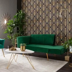 Jack & Alice Canapé convertible Behram III - Velours - Vert foncé -loftscape Boutique 1000183953 200408 21120200002 MOOD DETAILS P000000001000183953 mood