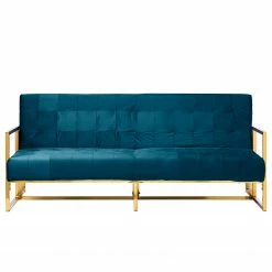 Jack & Alice Canapé convertible Cocora I - Velours - Bleu marine -loftscape Boutique 1000183955 200204 08555600059 DETAILS P000000001000183955