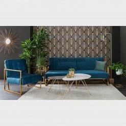 Jack & Alice Canapé convertible Cocora I - Velours - Bleu marine -loftscape Boutique 1000183955 200408 21192100014 MOOD DETAILS P000000001000183955 mood