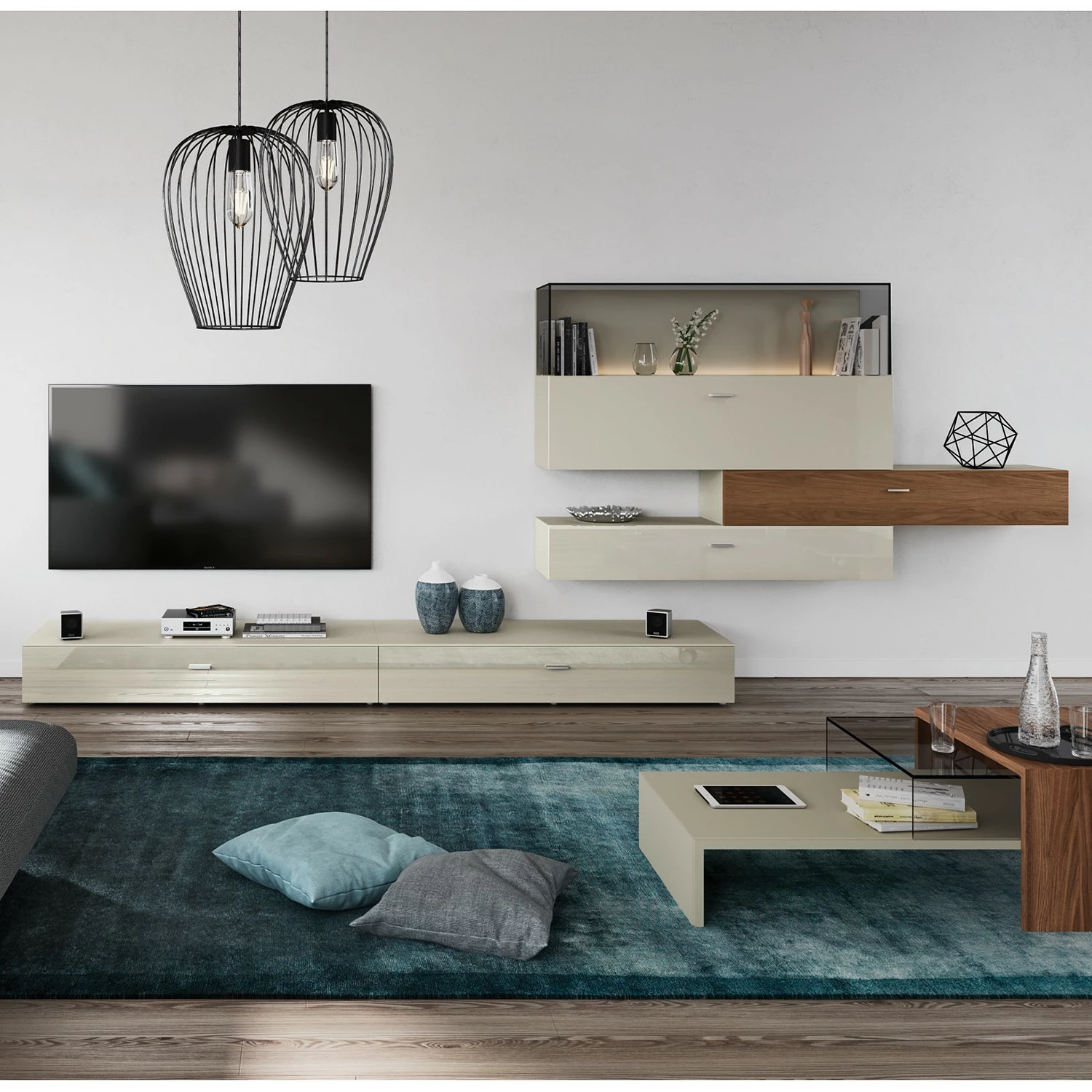 Now! by hülsta MeublesTV muraux now no. 14 II (4 él.) - Gris Sahara brillant 3 Now! by hülsta MeublesTV muraux now no. 14 II (4 él.) - Gris Sahara brillant