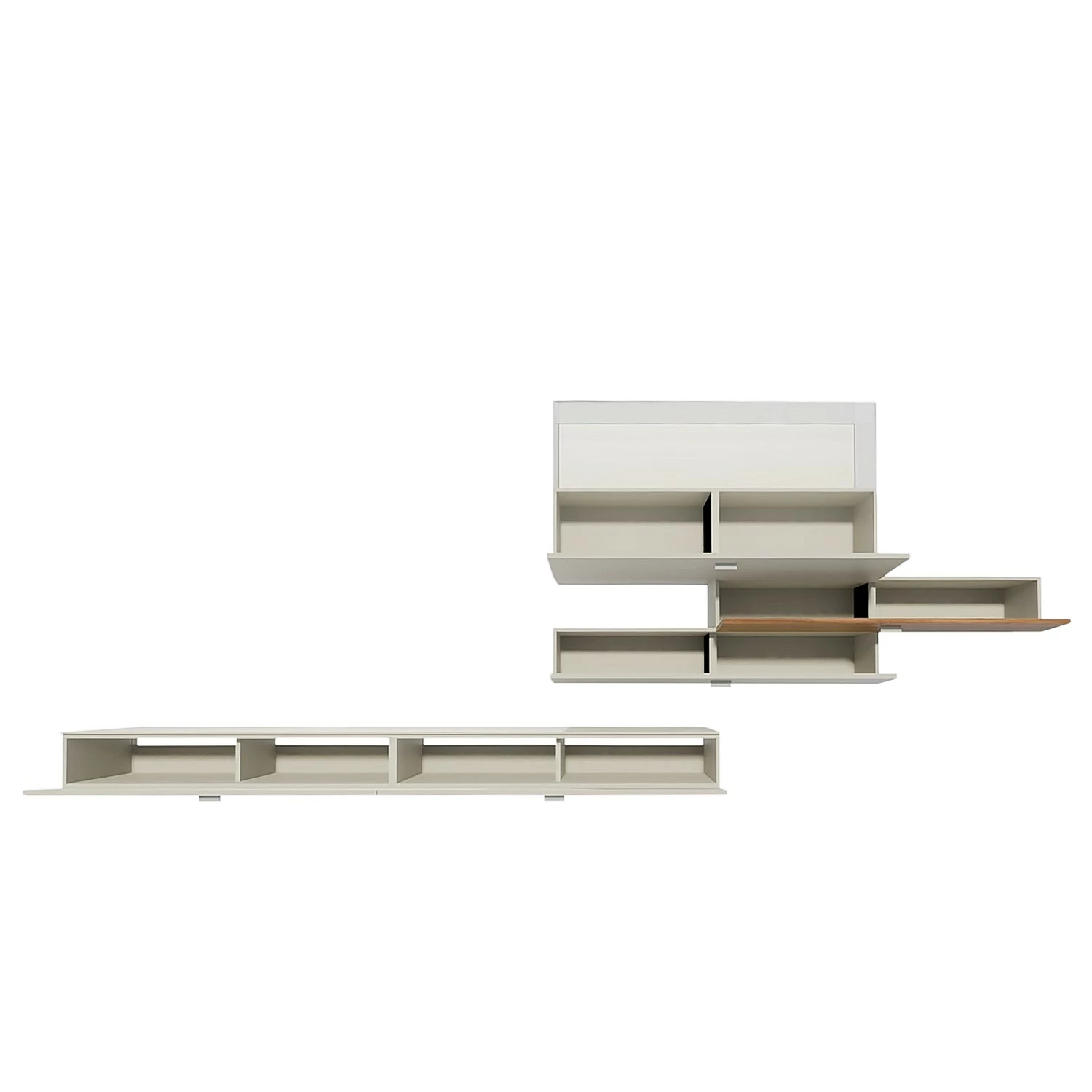 Now! by hülsta MeublesTV muraux now no. 14 II (4 él.) - Gris Sahara brillant 7 Now! by hülsta MeublesTV muraux now no. 14 II (4 él.) - Gris Sahara brillant – Image 5