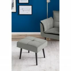 Jack & Alice Fauteuil Trilla - Avec repose-pieds - Velours - Gris -loftscape Boutique 1000184273 210323 15252101938 MOOD DETAILS P000000001000184273 mood
