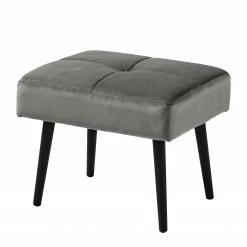 Jack & Alice Fauteuil Trilla - Avec repose-pieds - Velours - Gris -loftscape Boutique 1000184273 210323 15252201940 DETAILS P000000001000184273